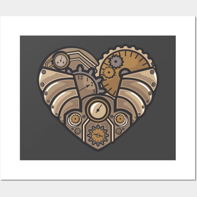 Steampunk Heart Wall Art by Art-Man